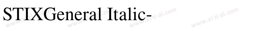 STIXGeneral Italic字体转换